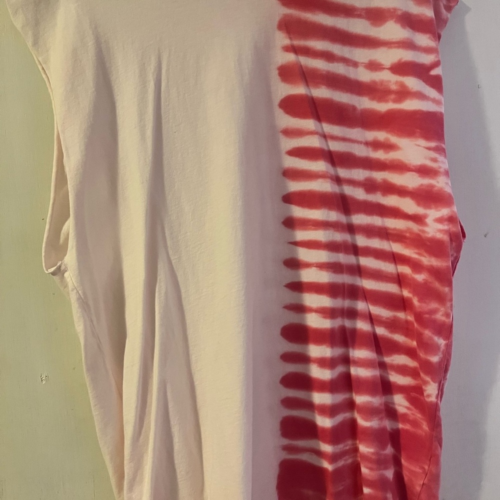 No Boundaries Red and White Tie-Dye Men's Tank Top